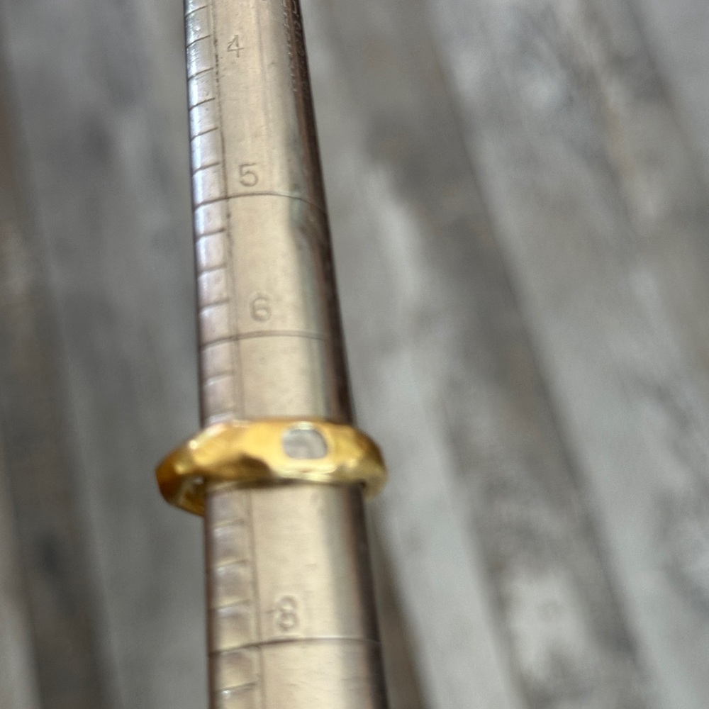 Diamond slice ring gold vermeil size 7 - Picture 5 of 5